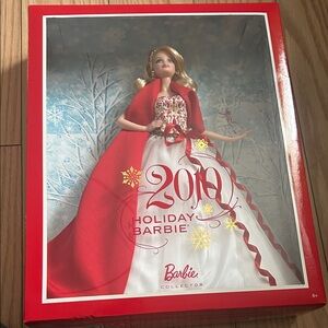 Festive Holiday Doll in Red and White Ensemble